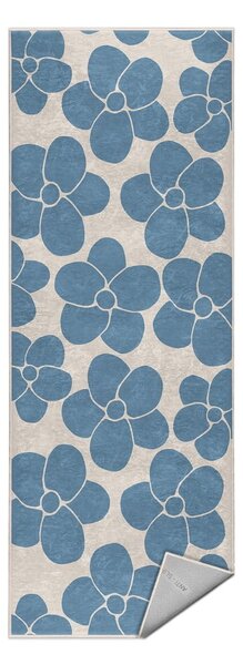 Modrý prateľný behúň 60x230 cm Blue Meadow – Mila Home