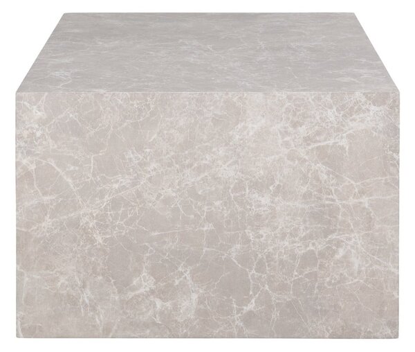 Béžový konferenčný stolík v dekore mramoru 60x80 cm Prague – House Nordic
