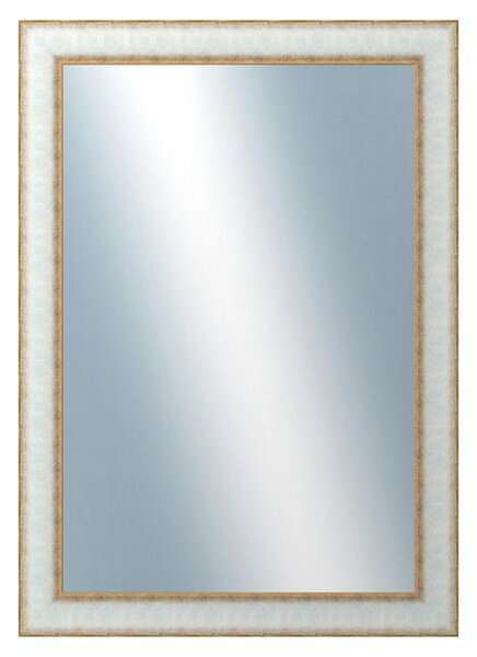 DANTIK - Zrkadlo v rámu, rozmer s rámom 50x70 cm z lišty DOPRODEJMETAL bielozlatá (3023)