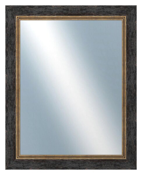 DANTIK - Zrkadlo v rámu, rozmer s rámom 40x50 cm z lišty CARRARA hnedočierna (2948)