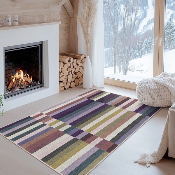 Fialový prateľný behúň 60x230 cm Purple Rain – Mila Home
