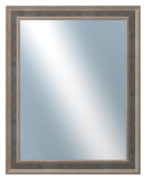 DANTIK - Zrkadlo v rámu, rozmer s rámom 40x50 cm z lišty TOOTH malá striebornočierna (3164)