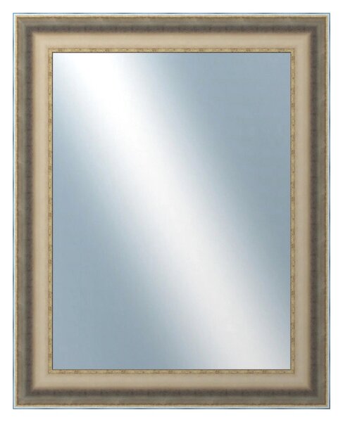 DANTIK - Zrkadlo v rámu, rozmer s rámom 40x50 cm z lišty DOPRODEJMETAL AG prehnutá veľká (3025)
