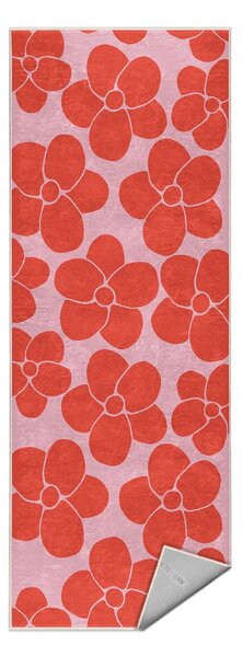 Červený/ružový prateľný behúň 60x230 cm Poppy Fields – Mila Home