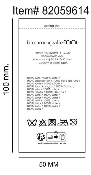 Jutový okrúhly koberec v prírodnej farbe ø 130 cm Dinne – Bloomingville Mini
