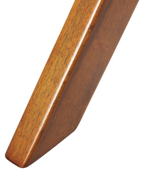 Jedálenský stôl tmavý mahagón MDF kaučukové drevo ø 120 cm okrúhly retro dizajn obývacia izba jedáleň