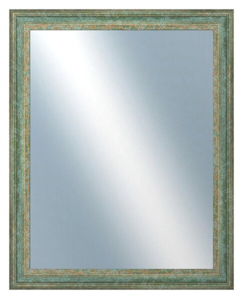 DANTIK - Zrkadlo v rámu, rozmer s rámom 40x50 cm z lišty LYON zelená (2706)