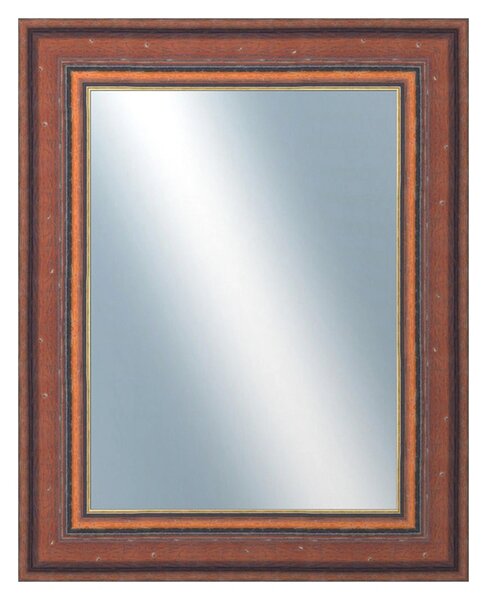 DANTIK - Zrkadlo v rámu, rozmer s rámom 40x50 cm z lišty ANGLIE hnedá Au Linka (612)