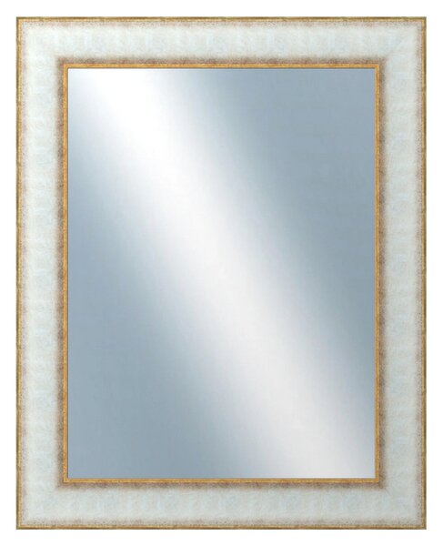DANTIK - Zrkadlo v rámu, rozmer s rámom 40x50 cm z lišty DOPRODEJMETAL bielozlatá (3023)