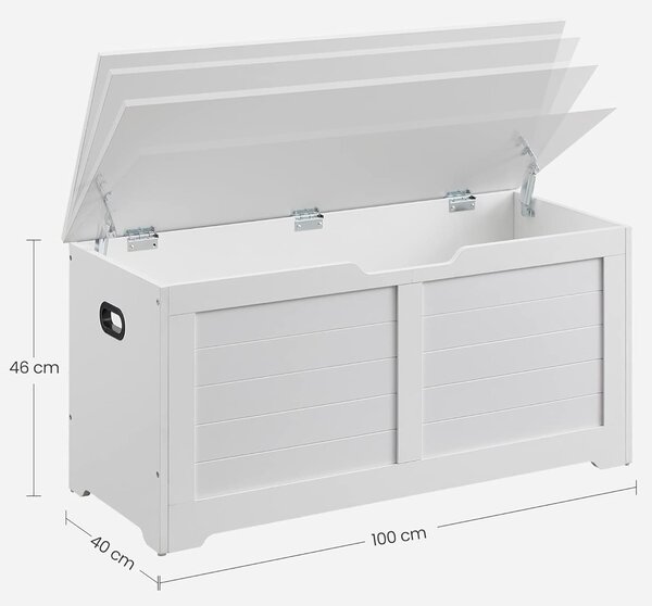 Biely úložný box s vekom CHESTA