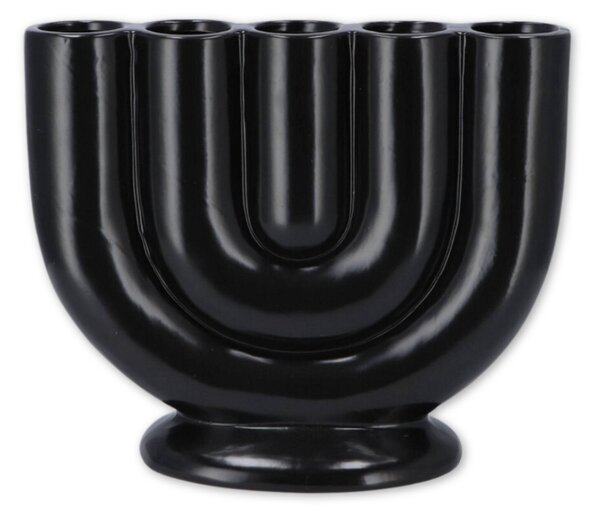 Čierna keramická váza BUKAN 21 cm