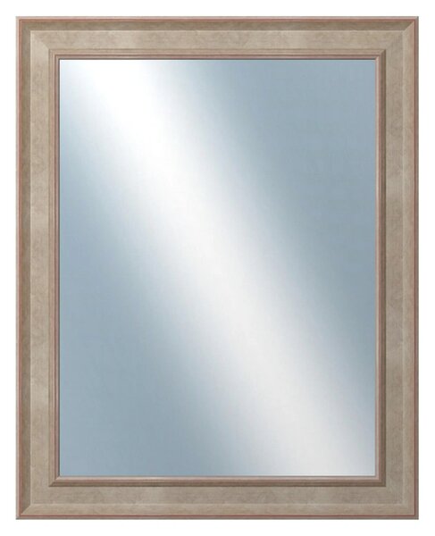 DANTIK - Zrkadlo v rámu, rozmer s rámom 40x50 cm z lišty TOOTH malá strieborná (3162)