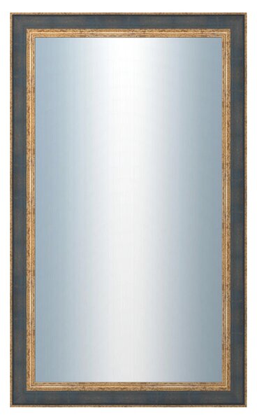 DANTIK - Zrkadlo v rámu, rozmer s rámom 60x100 cm z lišty ZVRATNÁ modrozlatá plast (3068)