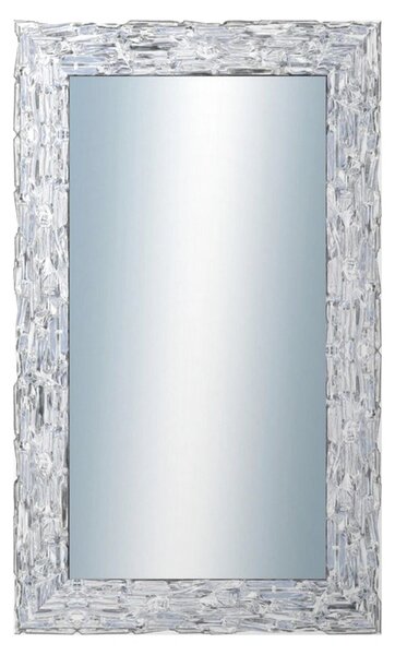 DANTIK - Zrkadlo v rámu, rozmer s rámom 60x100 cm z lišty Travertino strieborné (2893)