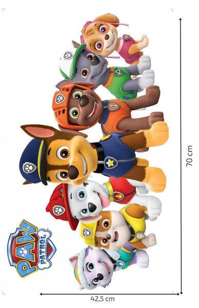 Samolepka na stenu "PAW patrol 3" 70x42,5 cm