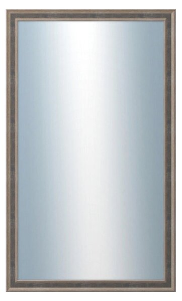 DANTIK - Zrkadlo v rámu, rozmer s rámom 60x100 cm z lišty TOOTH malá striebornočierna (3164)