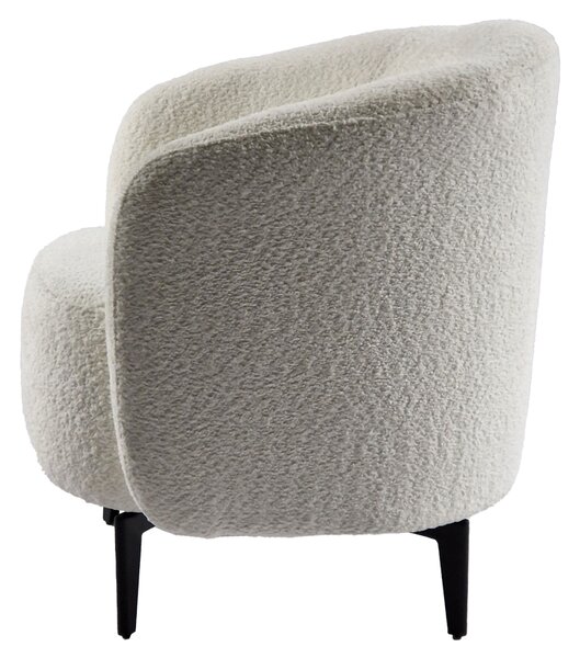 KONDELA Kreslo, biela/čierna, PRESO