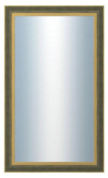 DANTIK - Zrkadlo v rámu, rozmer s rámom 60x100 cm z lišty ZVRATNÁ zelenozlatá plast (3070)