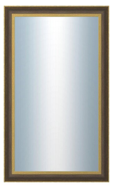 DANTIK - Zrkadlo v rámu, rozmer s rámom 60x100 cm z lišty ZVRATNÁ čiernozlatá plast (3071)