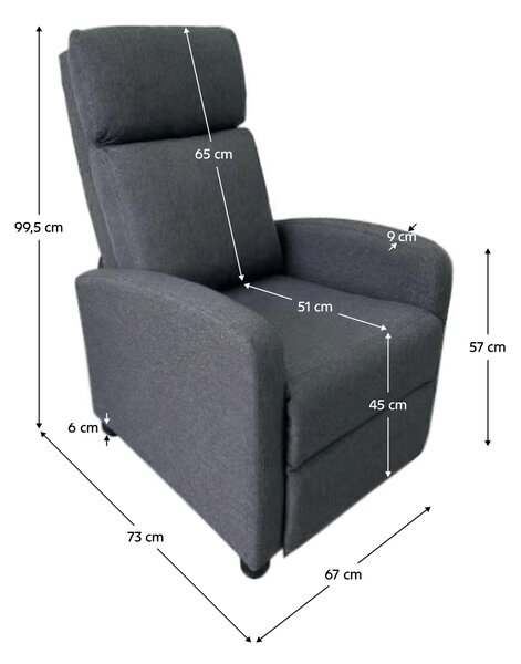 Relaxačné kreslo Kreso - sivá