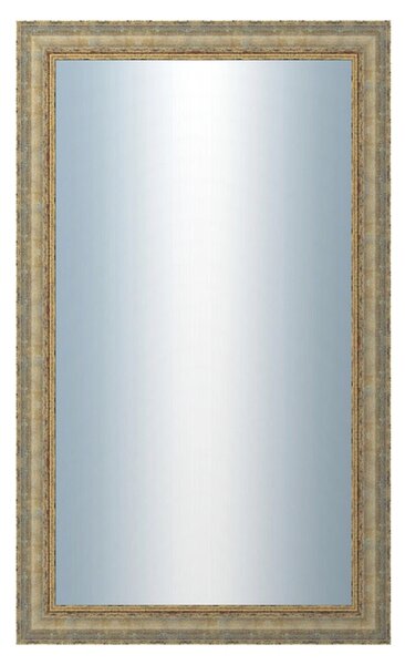 DANTIK - Zrkadlo v rámu, rozmer s rámom 60x100 cm z lišty ZVRATNÁ bielozlatá plast (3067)