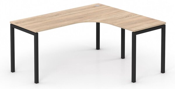 DREVONA Rohový stôl RP-SRK-1600 dub bardolíno | čierne nohy