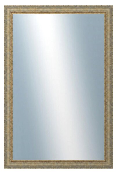 DANTIK - Zrkadlo v rámu, rozmer s rámom 60x120 cm z lišty ZVRATNÁ bielozlatá plast (3067)