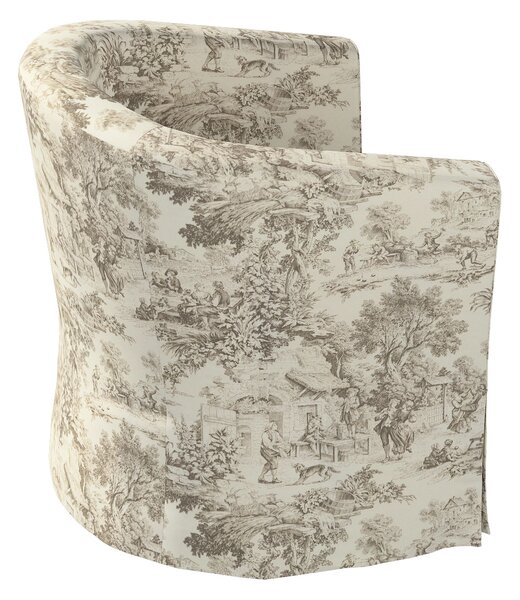 Poťah na kreslo Ektorp Tullsta farba produktu hnedá látka vzorované