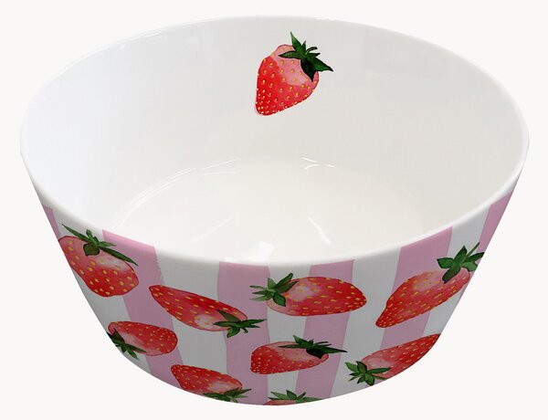 Malá miska z nového kostného porcelánu Strawberry & Stripes