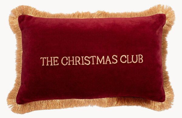 Zamatový vankúš The Christmas Club