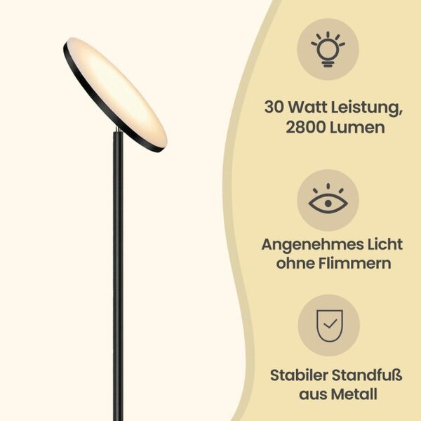 LED stojacia lampa s diaľkovým ovládaním LFLB35018BD02