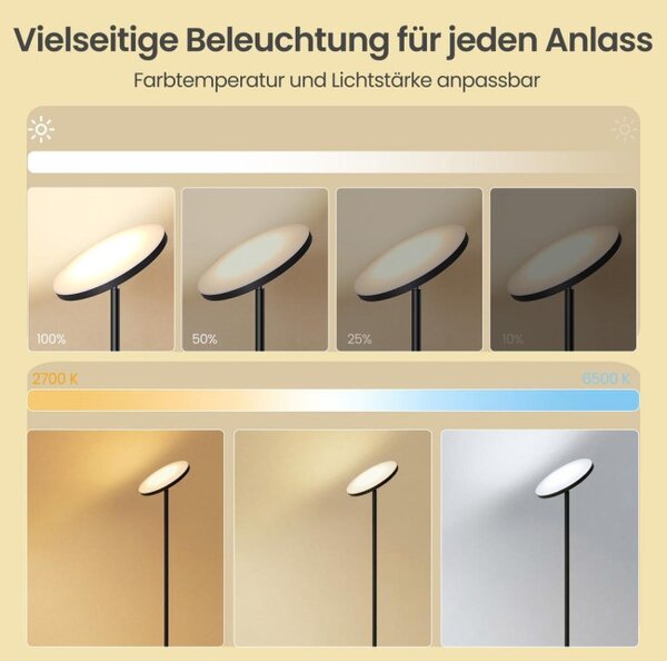 LED stojacia lampa s diaľkovým ovládaním LFLB35018BD02