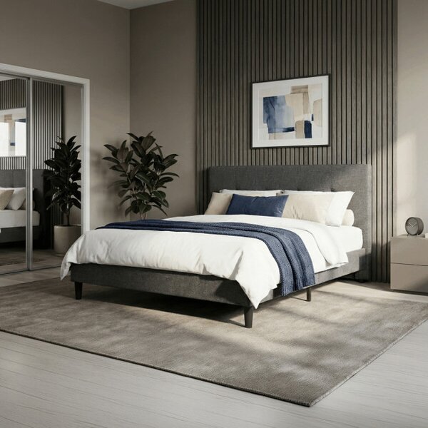 Manželská posteľ sivá 160x200 cm BED-M160 GREY2