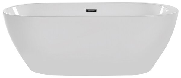 Voľne stojaca vaňa biela akrylát 170 x 80 cm oválny tvar elegantný moderný štýl kúpeľňa