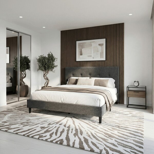 Manželská posteľ sivá 180x200 cm BED-M180 GREY2