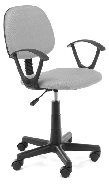 Ak furniture Detská stolička CLASSIC na kolieskach sivá/čierna