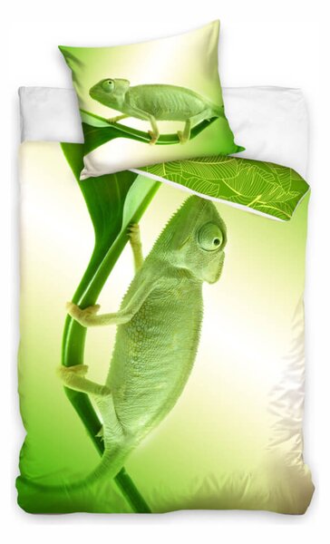 Bavlnená obliečka Zelený Chameleon