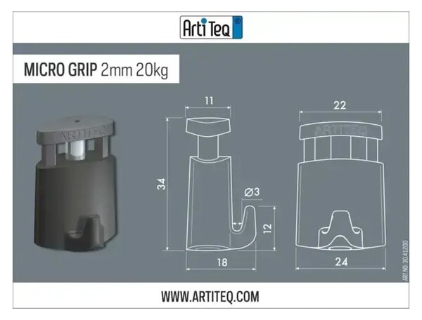 MicroGrip2 | háčik Micro Grip 2mm