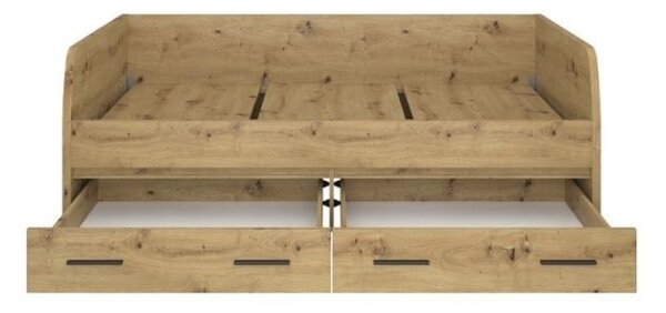Jednolôžková posteľ s úložným priestorom Airon 2S 90 - dub artisan