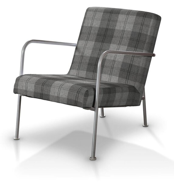 Poťah na kreslo Ikea PS farba produktu sivá látka zapletaná, vzorované
