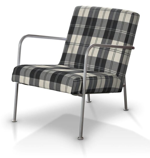 Poťah na kreslo Ikea PS farba produktu čierna látka zapletaná, vzorované