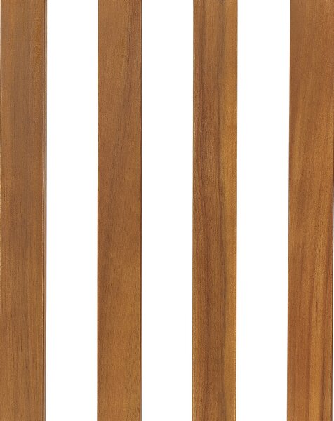 Hojdacie kreslo svetlé akáciové drevo 66 x 77 x 110 cm do interiéru a exteriéru záhrada terasa balkón rustikálny dizajn