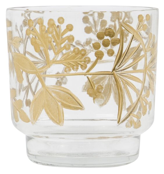 Sklenený svietnik Find Clear Gold Ø 7 cm