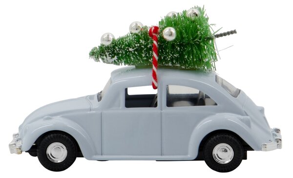 Vianočná dekorácia autíčka Xmas Mini Car Light Blue