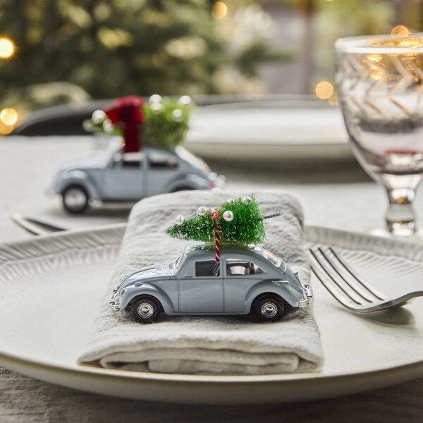 Vianočná dekorácia autíčka Xmas Mini Car Light Blue