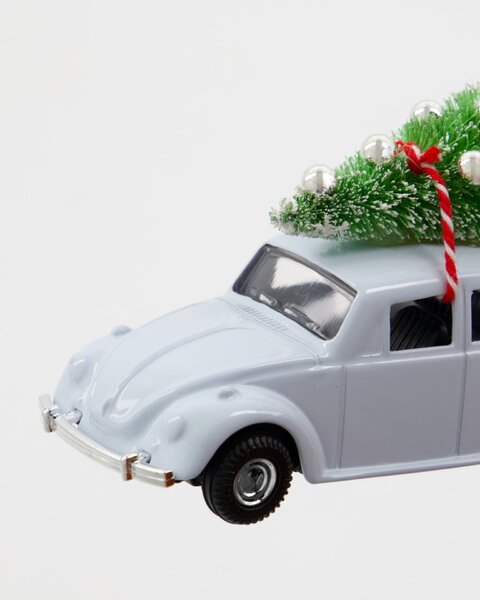 Vianočná dekorácia autíčka Xmas Mini Car Light Blue