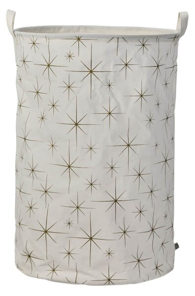 Textilný úložný kôš Stars Gold 60 cm