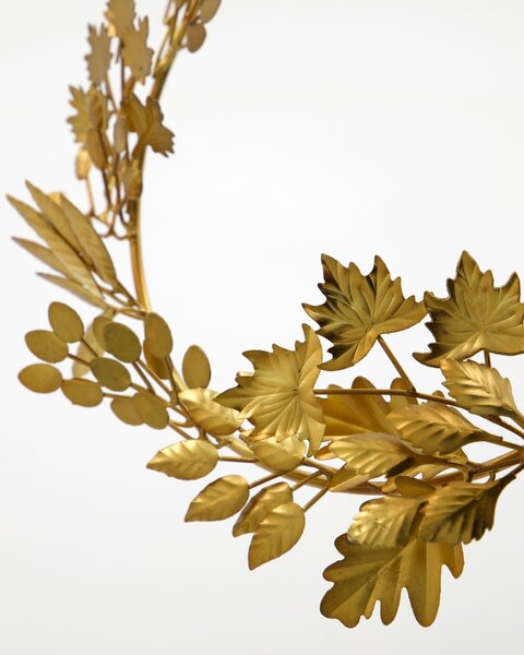 Kovový dekoratívny veniec Mix Antique Gold Ø 21 cm
