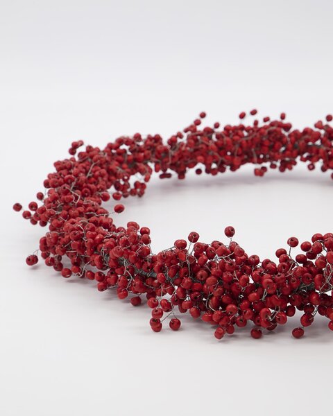 Dekoratívny veniec z korálikov Winter Red Ø 33 cm