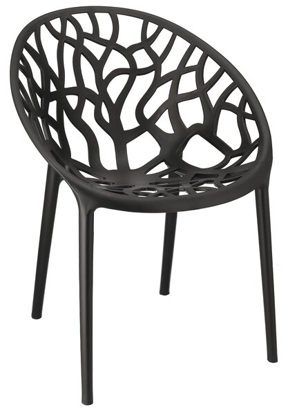 Dekorstudio Balkónové sedenie ALBERO čierne - 2x stolička + 1x stôl